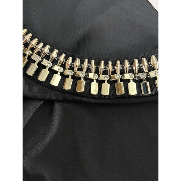 NY Collection Maxi Dress 1X Plus Geometric Embellished Artsy Travel Modest New - Picture 7 of 15